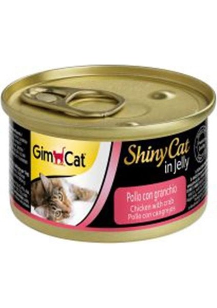 Gimpet Shiny Cat Tavuklu Yengeçli Jöleli Konserve Mama 70GR