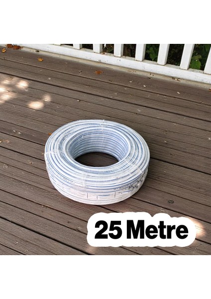 25 Metre Bahçe Hortumu 3 Katlı Sağlam Çeşme Su Sulama Hortum Araç Araba Yıkama 12.5 mm 1/2"
