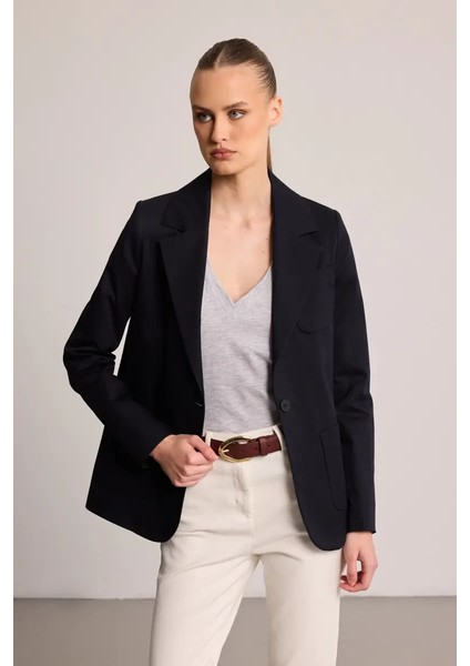 Blazer Ceket - Lacivert