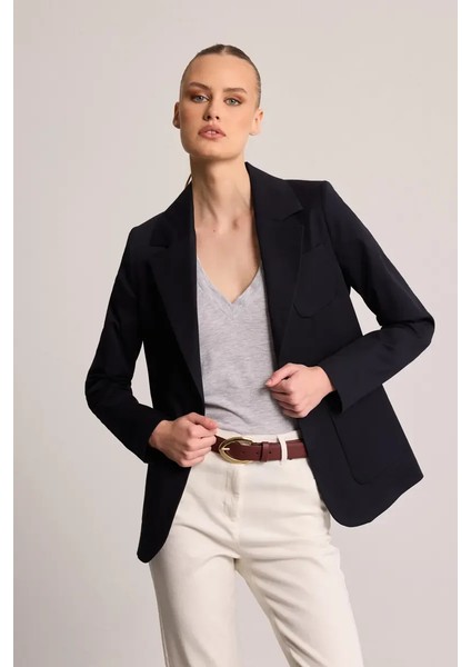 Blazer Ceket - Lacivert
