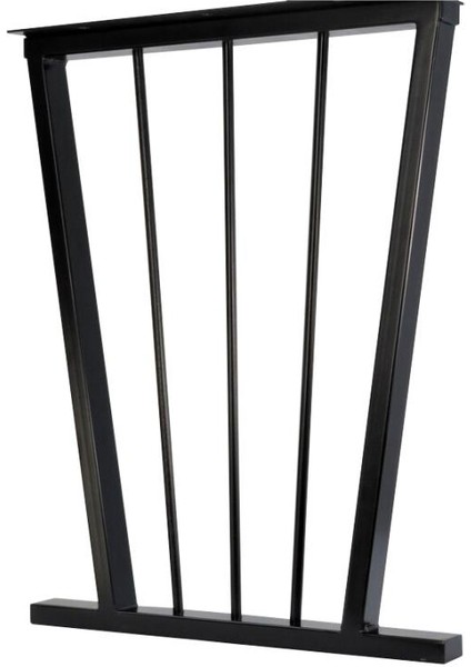 Metal Yemek Masası Ayağı Profil Masa Ayakları Çalışma Masası Ayağı 1 Takım Siyah Renk