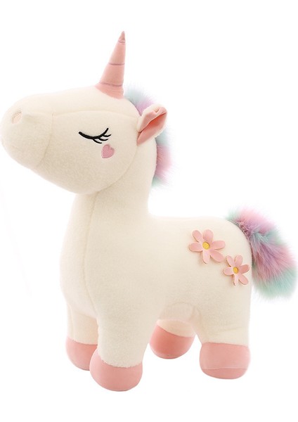 40 cm Tek Boynuzlu At Peluş Oyuncak Bebek Yastık Hediye (Yurt Dışından)