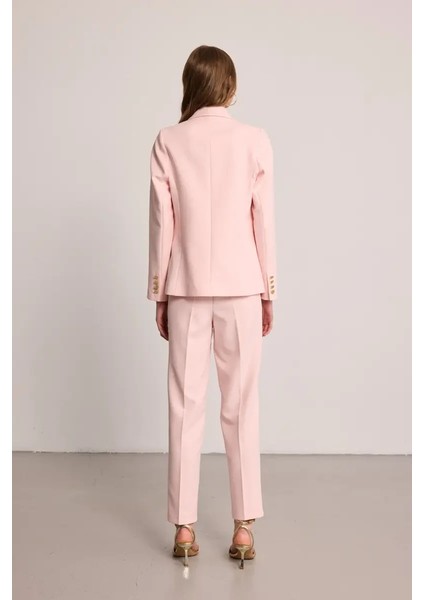 Iki Düğmeli Blazer Ceket - Pembe