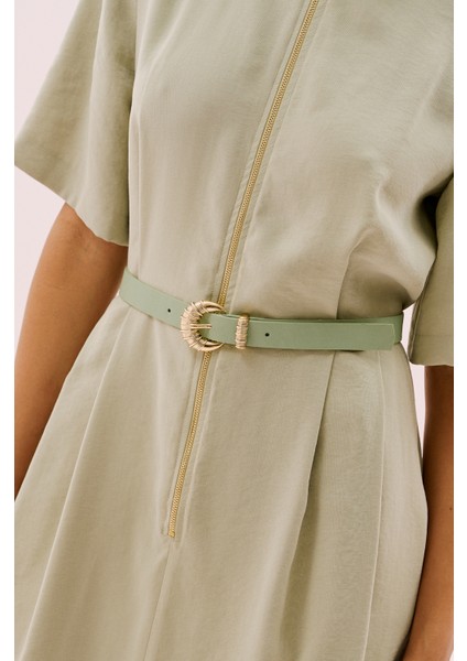 Gold Toka Detaylı Kemer Mint Y2582402_097 fiyatları