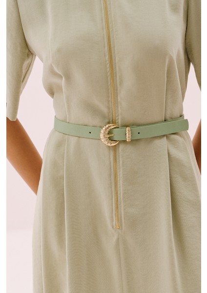 Gold Toka Detaylı Kemer Mint Y2582402_097 modelleri