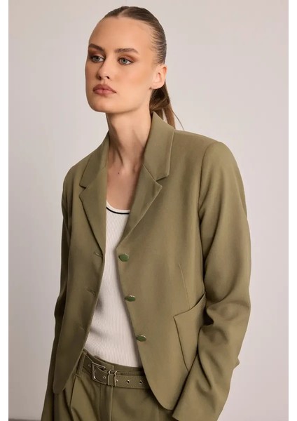 Cepli Blazer Ceket - Haki modelleri