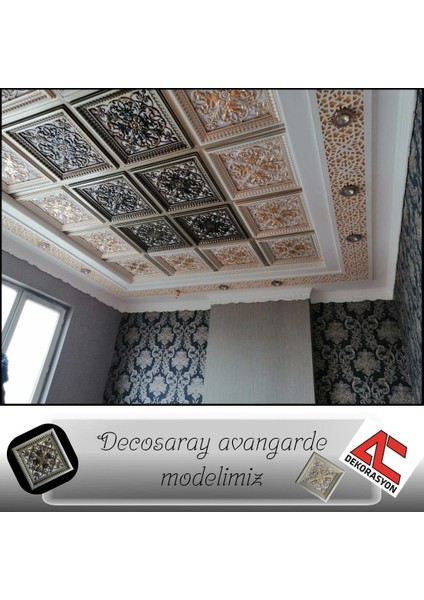 Dekoratif Asma Tavan Paneli Avangarde Modeli 60 x 60 cm modelleri