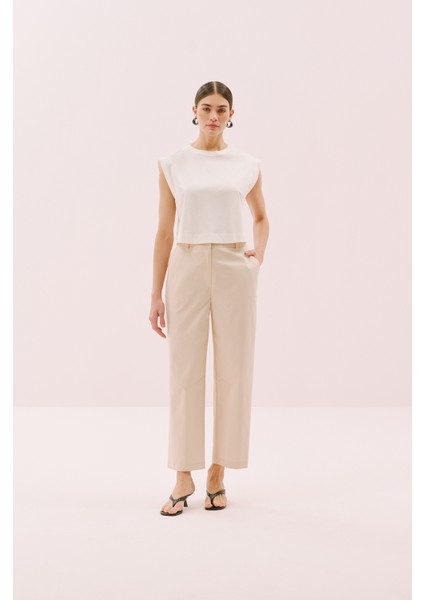 Düz Paça Pantolon Bej Y2512054_024