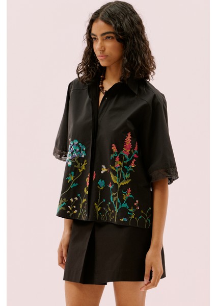 Kanaviçe Işlemeli Gömlek Standart Renk Y2563121_089