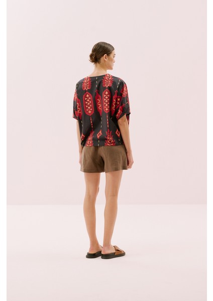 V Yaka Düğmeli Gömlek Standart Renk Y2563118_089 fırsatları