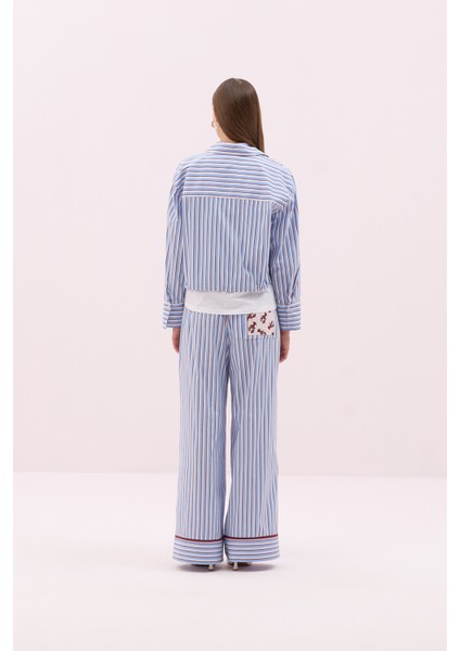 Beli Bağcıklı Uzun Kol Crop Gömlek Standart Renk Y2513506_089
