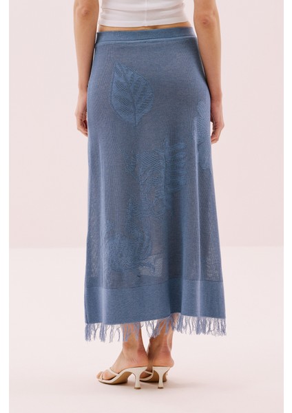 Desenli Uzun Triko Etek Indigo Y2571010_043 modelleri