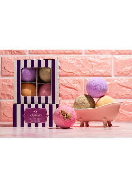 4'lü Banyo Topu Seti Lavanta - Misk - Vanilya - Gül 4x120 gr fiyatları