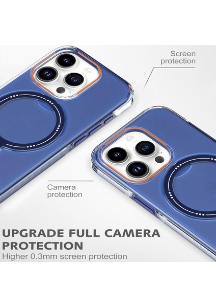Iphhone 16 Pro Max Kılıf Manyetik Standlı Şarj Çift Katmanlı Pc Sert Kapak