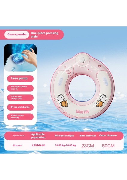 Yetişkin Çocuk Yüzme Halkası Pres Tipi Şişme Bebek Boyun Halkası Çift Katmanlı Koltuk Altı Halkası Kalınlaştırıcı Yüzme Halkası (Yurt Dışından)