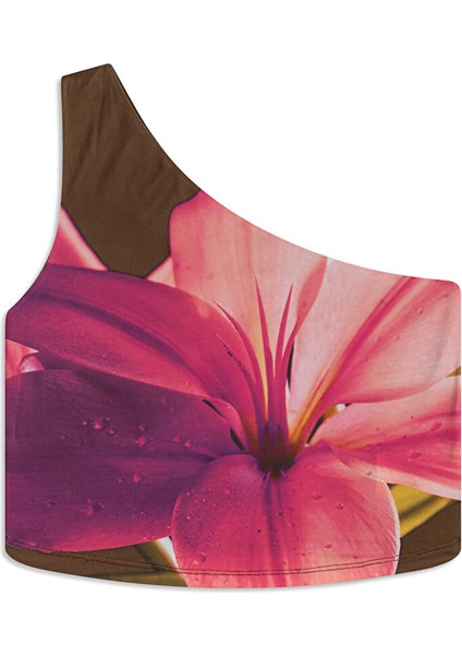 Asimetrik Kol Crop T-Shırt TS1250070122074