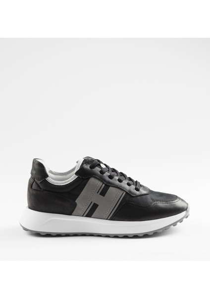 Black Bisal 1212 Hakiki Deri Erkek Sneaker Siyah