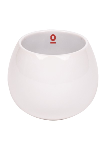 Beyaz Yuvarlak Seramik Bardak 175 ml No: 72