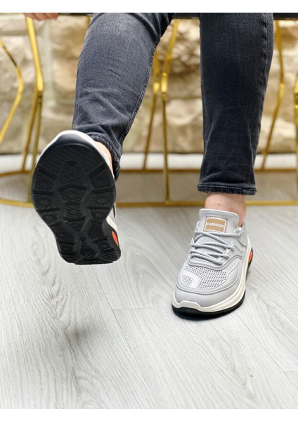 Grey Sapen 0071 Keten Air Taban Günlük Erkek Sneaker