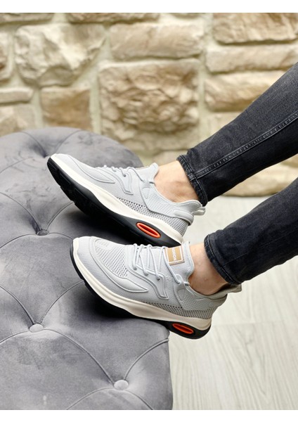 Grey Sapen 0071 Keten Air Taban Günlük Erkek Sneaker