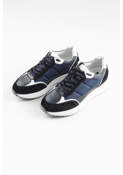 Navy Blue Cefan 1210 Hakiki Deri Günlük Erkek Sneaker Lavicert fırsatları