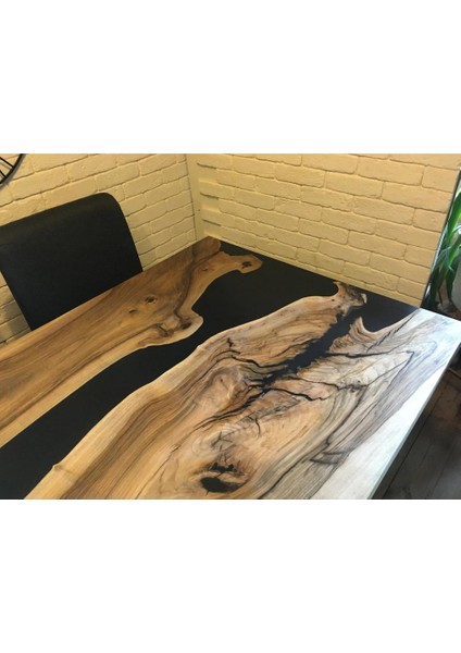 Epoksi Ahşap Yemek Masası Epoxy Masa Yemek Masası 1 Adet