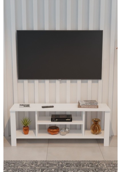 Vesta Tv Ünitesi Dekoratif Açık Raflı Tv Ünitesi 120 cm