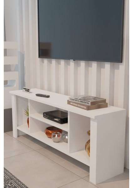 Vesta Tv Ünitesi Dekoratif Açık Raflı Tv Ünitesi 120 cm