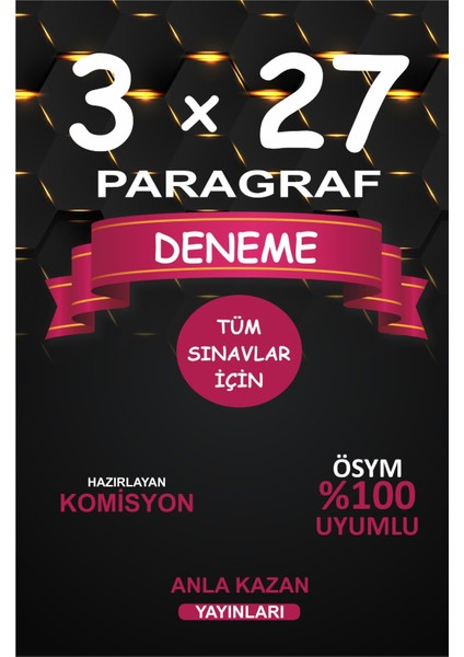 Tüm Sınavlar Için 3X27 Paragraf Deneme Anla Kazan Yayınları