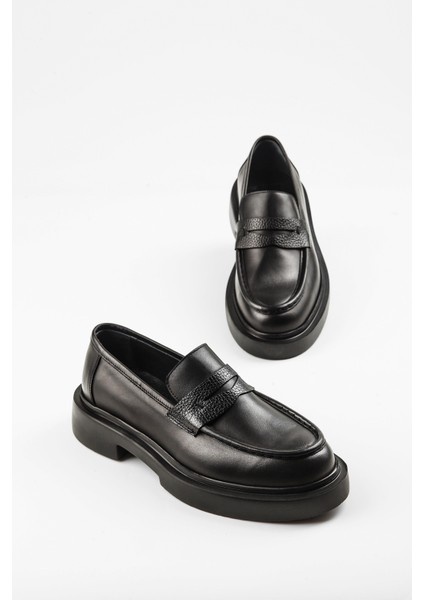 Black Mostad 3009 Hakiki Deri Erkek Casual Siyah