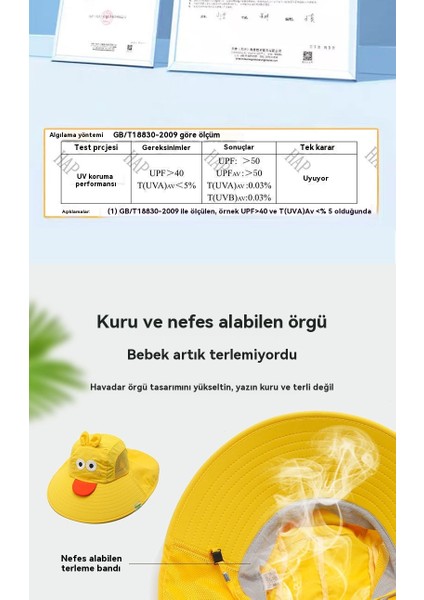 Çocuk Güneş Koruması Gölge Uv Koruması Büyük Kenarlı Nefes Alabilir Balıkçı Şapkası (Yurt Dışından)