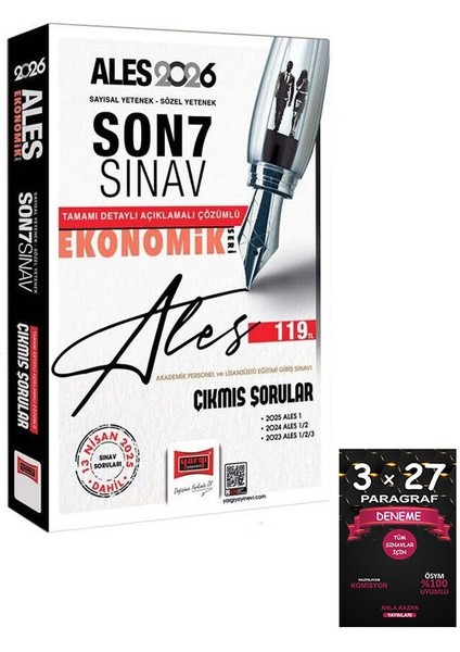 Yargı 2026 Ales Çıkmış Sorular Son 7 Sınav Çözümlü Ekonomik Seri