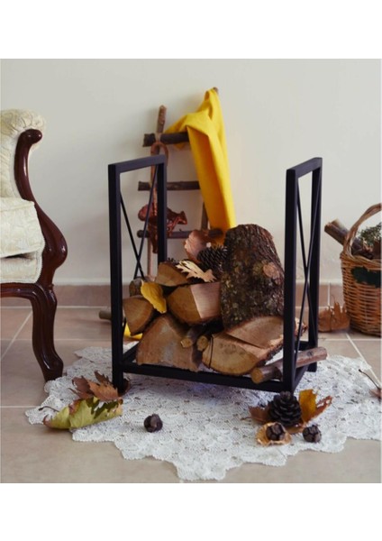 Minimalist Odunluk Metal Odun Standı 1 Adet fiyatları