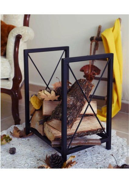 Minimalist Odunluk Metal Odun Standı 1 Adet modelleri