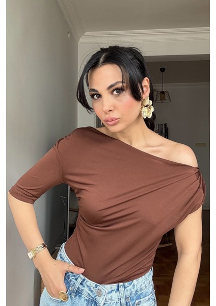 Kahve Zr Tasarım Bluz