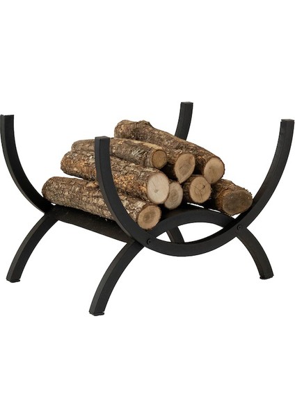 Şömine Yanı Mini Odunluk Metal Odunluk Siyah Renk 1 Adet