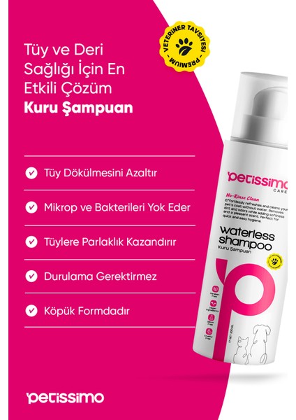 Kuru Şampuan - Kedi ve Köpek Için Tüy Bakımı