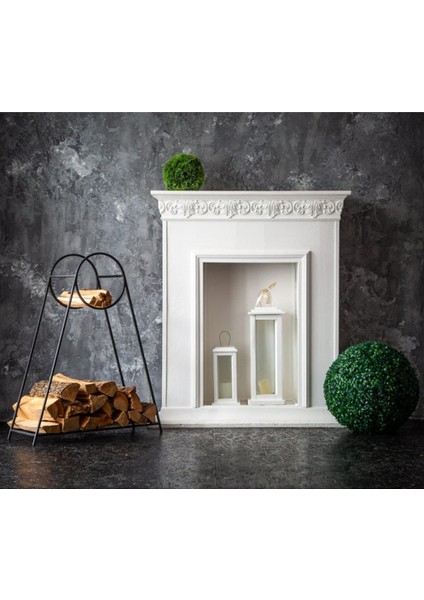 Odunluk Şömine Yanı Metal Odunluk 1 Adet modelleri