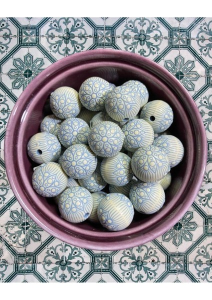 Dekoratif Hint Boncuğu - ( 10 Adet / 18MM )