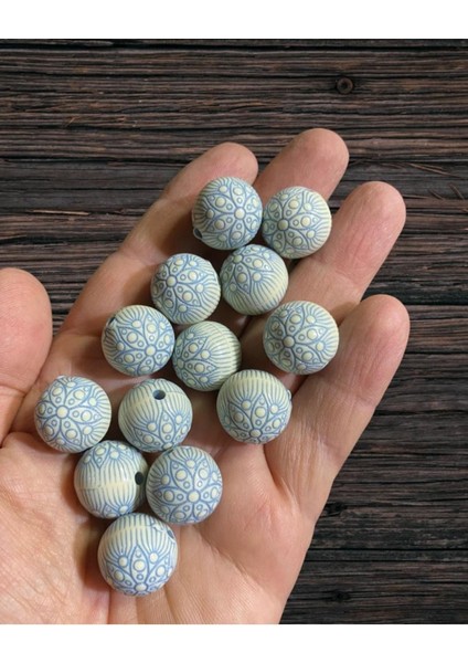 Dekoratif Hint Boncuğu - ( 10 Adet / 18MM ) fiyatları
