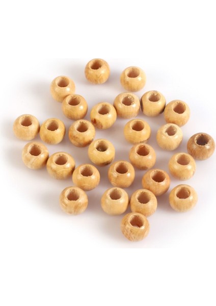 12MM Cilalı Ahşap Boncuk 20GRAM ( Ort. 33 Adet) Makrome Boncuk, Tahta Boncuk