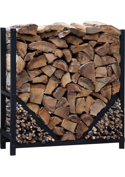 Metal Odunluk Şömine Yanı Odun Dolabı Bahçe Odunluğu