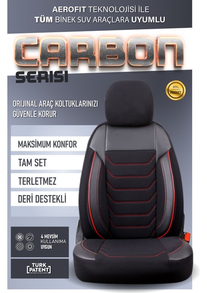Renault Austral (2020-2023) Uyumlu Tam Set Oto Koltuk Kılıfı Carbon Serisi .5