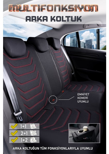 Renault Austral (2020-2023) Uyumlu Tam Set Oto Koltuk Kılıfı Carbon Serisi .5 modelleri
