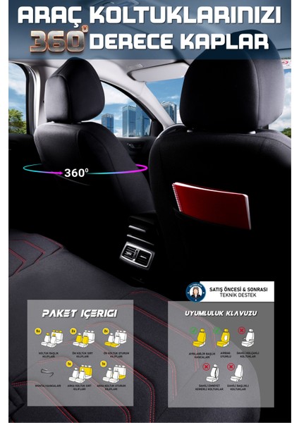 Renault Austral (2020-2023) Uyumlu Tam Set Oto Koltuk Kılıfı Carbon Serisi .5 indirimleri