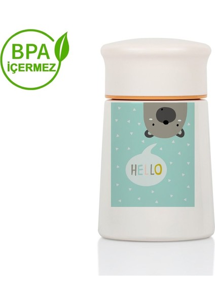 Ayı 280ML Bebek Mama Saklama Termosu Paslanmaz Çelik Termos