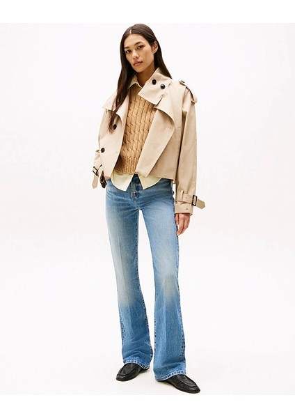 Kadın Açık Mavi Bootcut Denim Pantolon