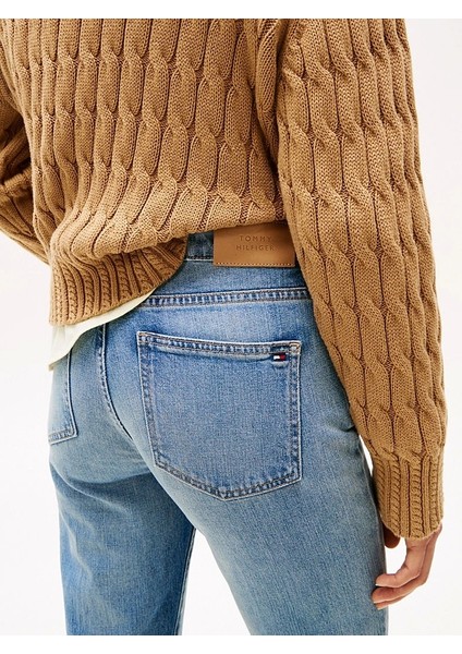 Kadın Açık Mavi Bootcut Denim Pantolon indirimleri