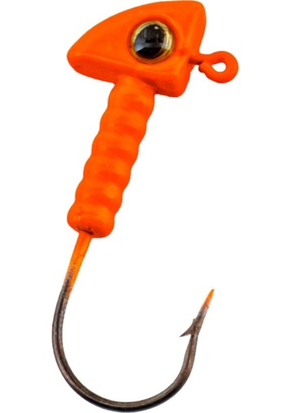 Jighead - Zoka - Kurşunlu Olta Iğnesi - (Xh-A 06) - Turuncu - 6 Gr - 5 Adet