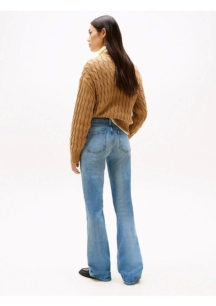 Kadın Açık Mavi Bootcut Denim Pantolon